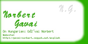 norbert gavai business card